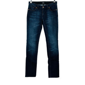 Womens 28x34 Obey Propaganda‎ Skinny Jeans Stretch Denim Dark Blue Wash Low Rise